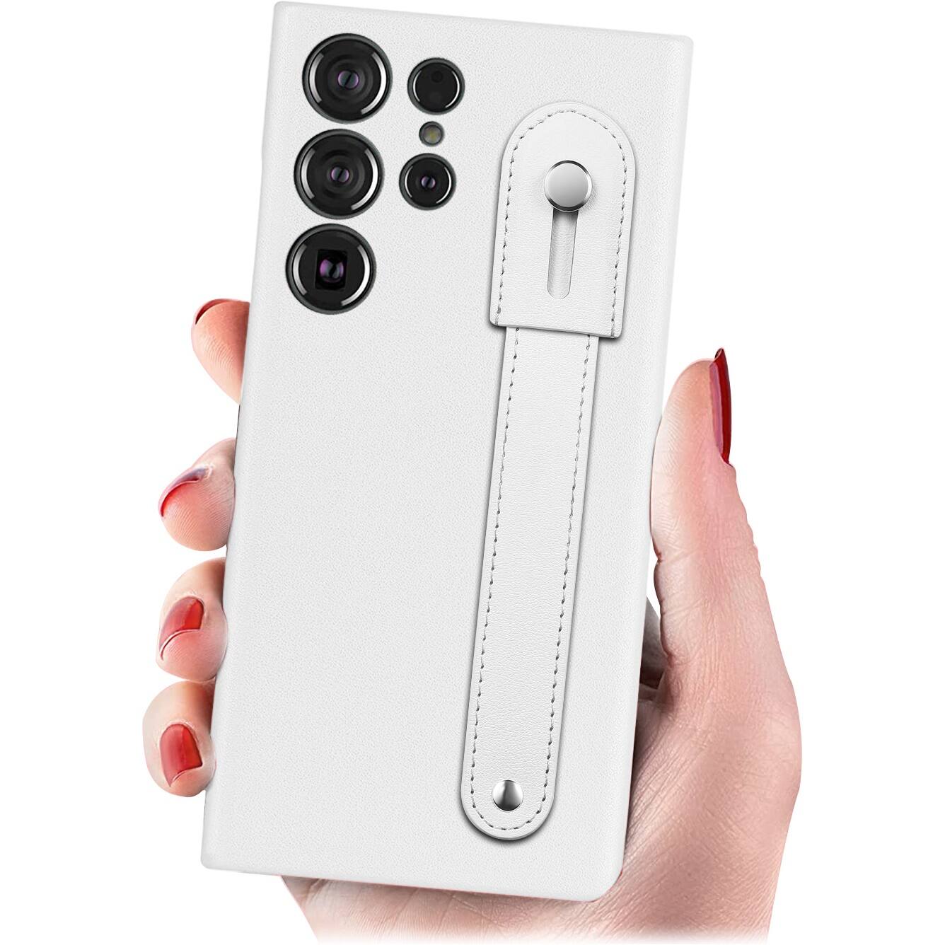 Alt View 15. SaharaCase - FingerGrip Series Case for Samsung Galaxy S23 Ultra - White.