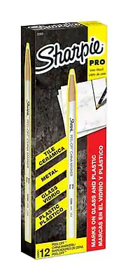 Sharpie - Peel-Off China Marker, Dozen - White