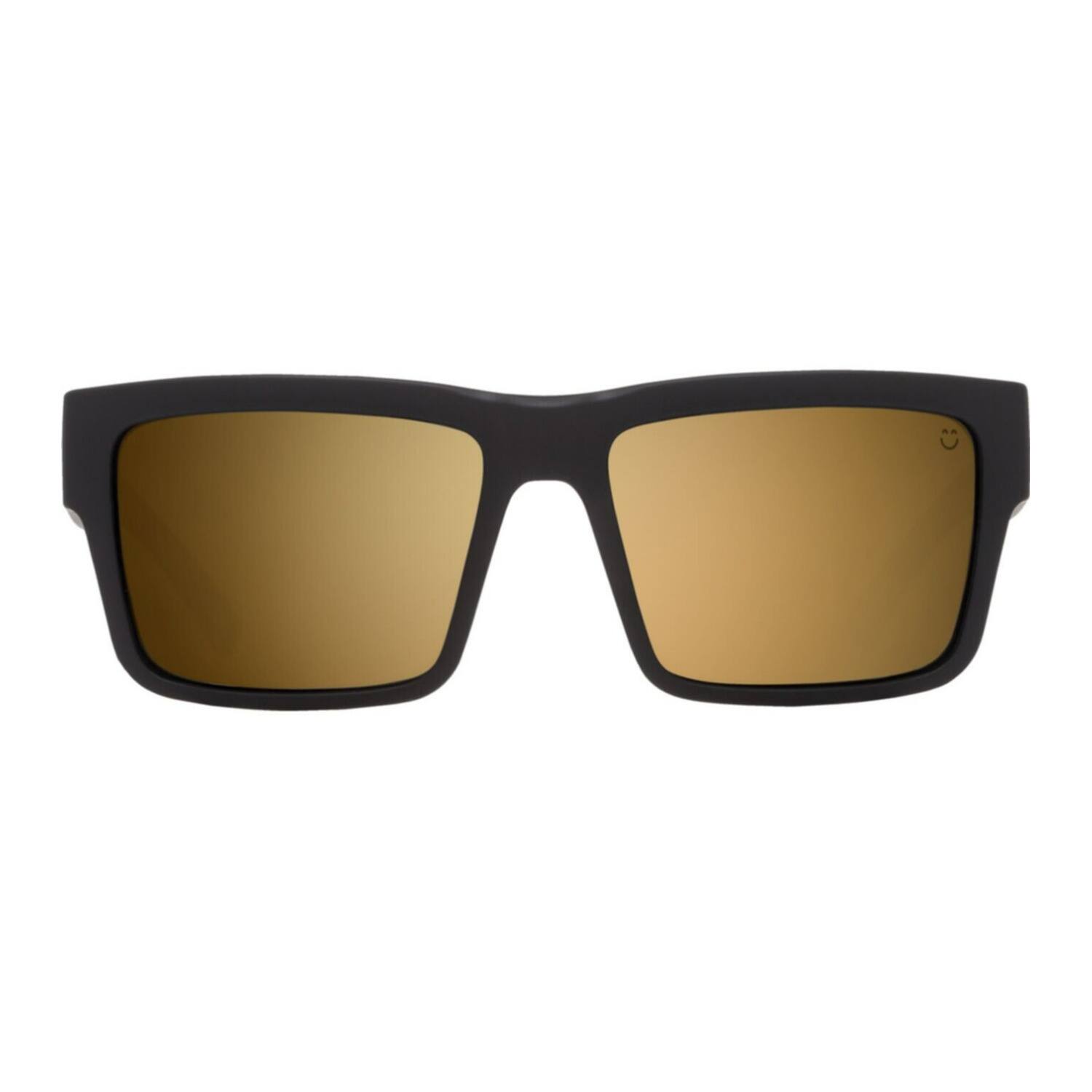 Left. Spy Optic - Spy Optic Montana Sunglasses with Black Soft Matte Frame and HD Plus Bronze Lens - Black/Gold.