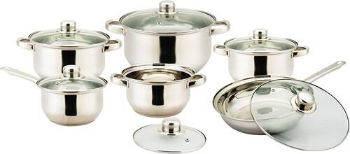 Front Standard. Vinaroz - Vannes 12-Piece Cookware Set - Stainless-Steel.