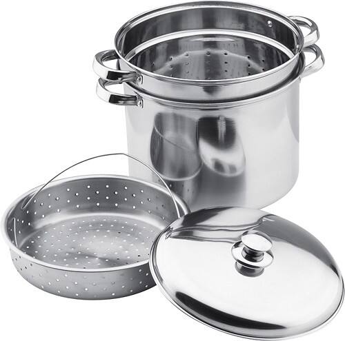Front Standard. Vinaroz - 8-Quart Steamer Pot/Pasta Cooker - Stainless-Steel.