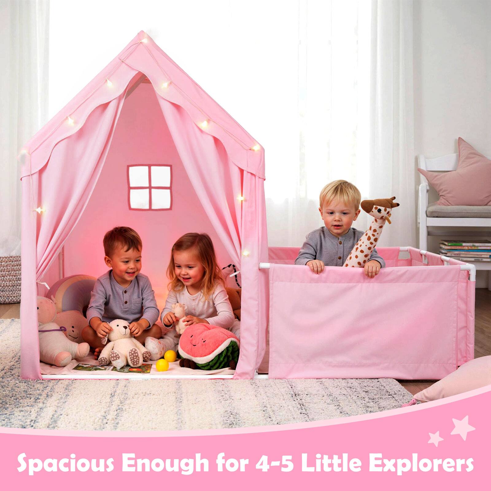 Spacious Enough for 4-5 Little Explorers