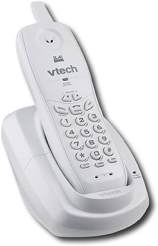 Angle Standard. VTech - 2.4GHz Analog Cordless Phone w/Selectable Ring Tones.