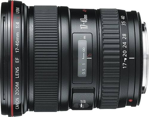 Best Buy: Canon EF 17-40mm f/4L USM Ultra-Wide Zoom Lens Black 8806A002