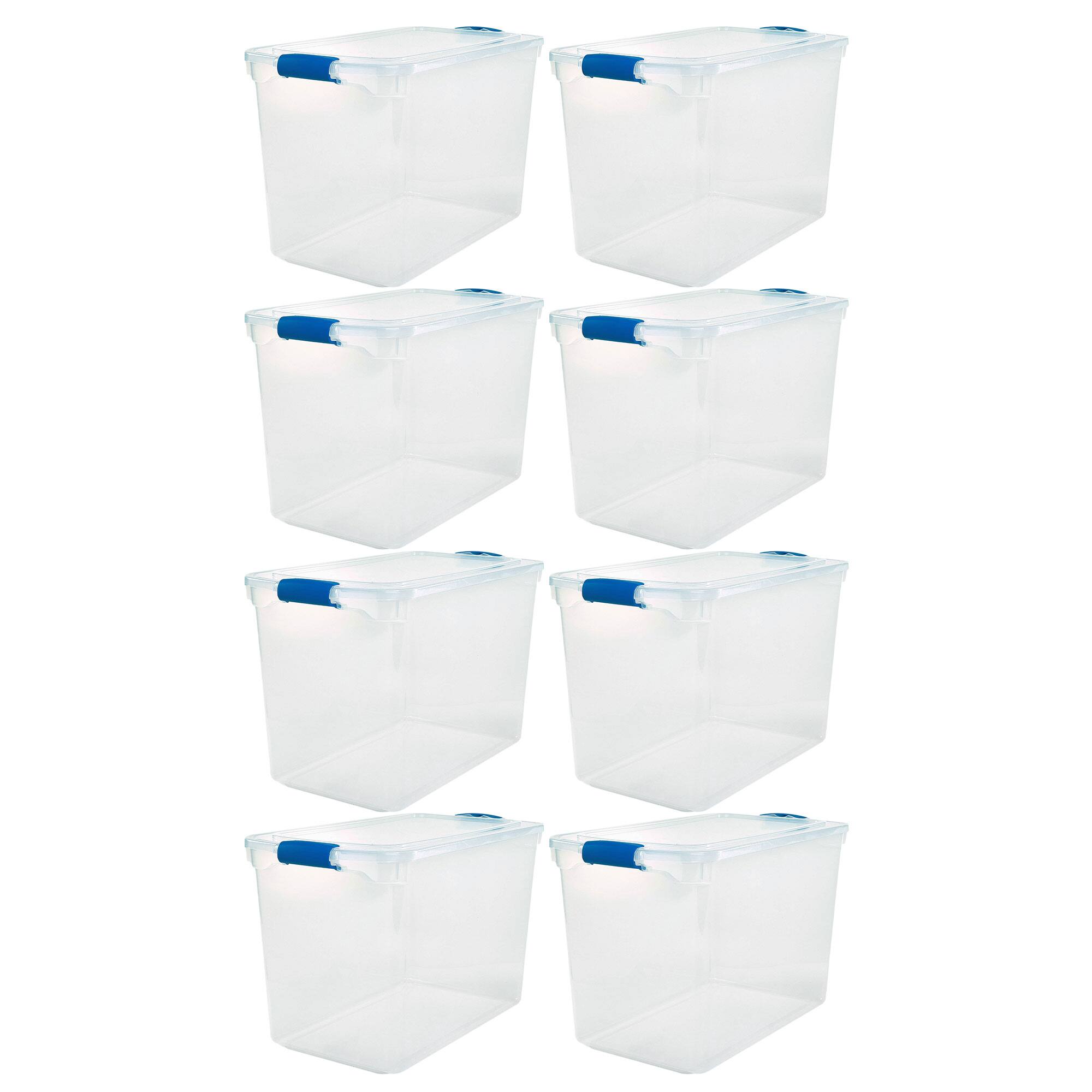 Alt View 8. Homz - Homz 112 Quart Heavy Duty Clear Plastic Stackable Storage Containers, 8 Pack - Clear.