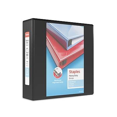 Staples Heavy Duty Binder

3" Rings

Heavy Duty

100% Recyclable

Made in the USA

3" Rings

Heavy Duty Binder