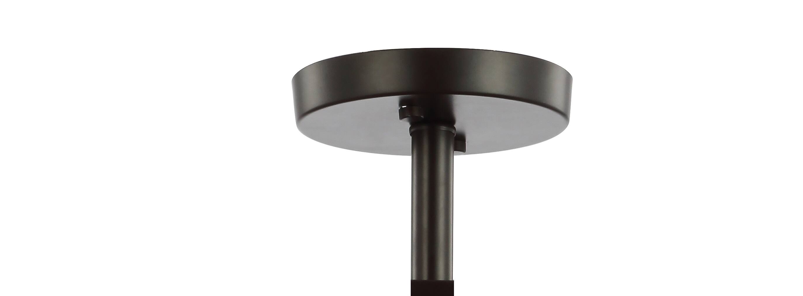 Alt View 5. Jonathan Y - Herndon 2-Light 15" Iron/Glass Modern LED Flush Mount, Black - Oil Rubbed Bronze/Clear.