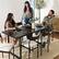 Alt View 2. Best Choice Products - Best Choice Products 7-Piece Modern Dining Set, Kitchen Table w/ 6 Cushioned Chairs, Metal Frame - Black/Ivory - Black/Ivory.