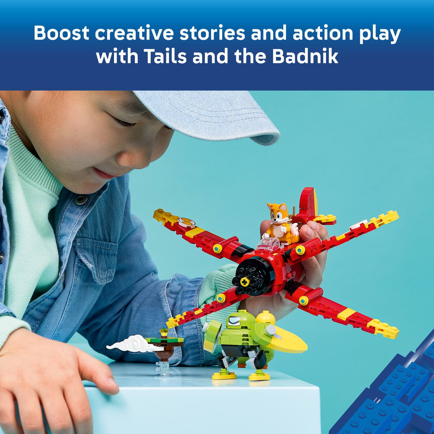 Boost creative stories and action play with Tails and the Badnik