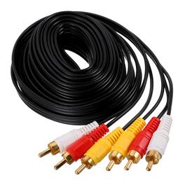 Unique Bargains - RCA Cable, 2 RCA Male to 2 RCA Male, Stereo Audio Video for Amplifier Home Theater - Black