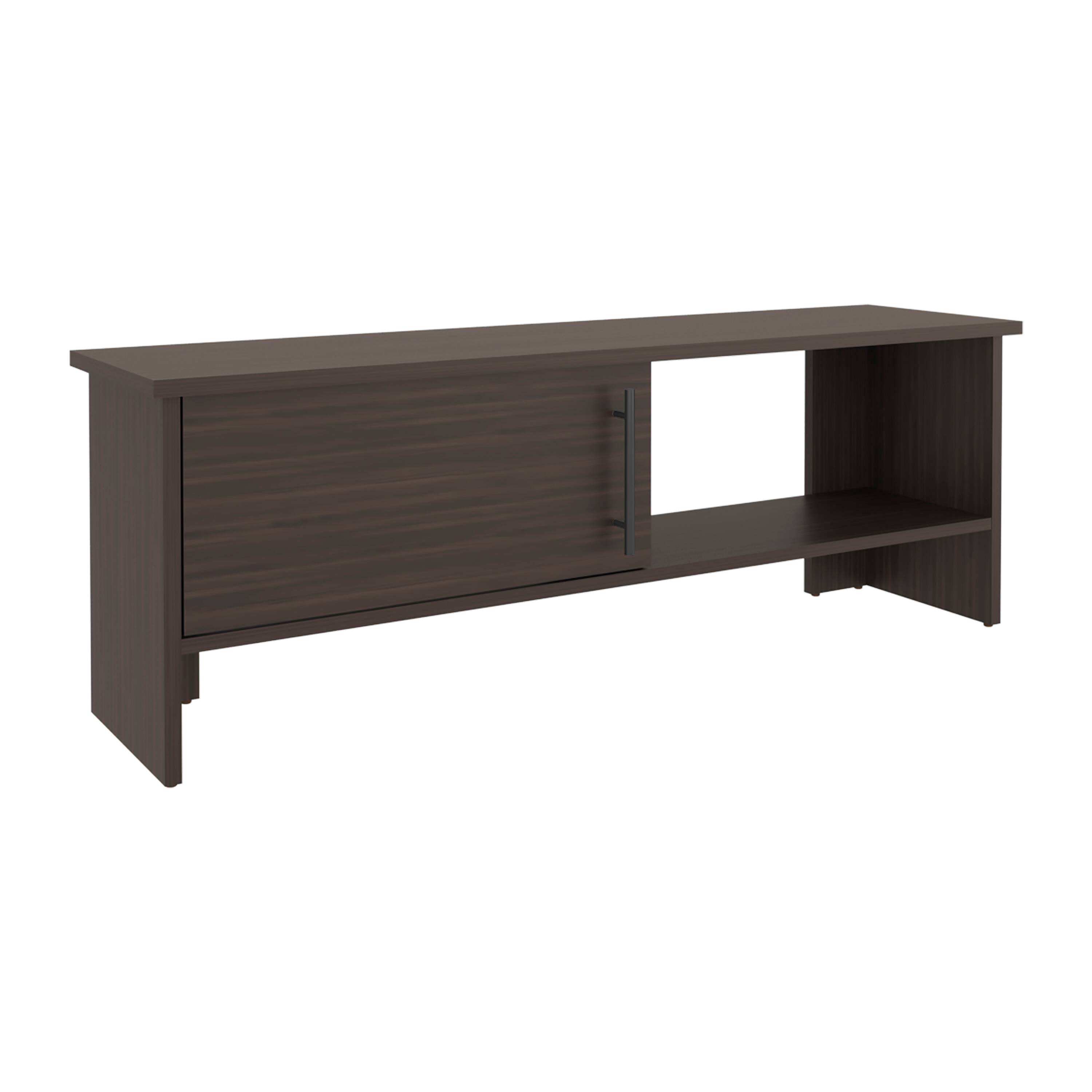 Angle. Spaco - Spaco Modern TV Stand, Entertainment Center Media Console for 50 Inch TVs, 1 Door Cabinet with Open Shelf,Compact Design - Dark Oak.