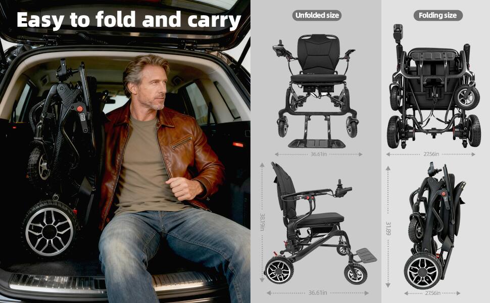 Easy to fold and carry

Unfolded size
- Width: 36.61in
- Depth: 38.19in
- Height: 36.61in

Folding size
- Width: 27.56in
- Depth: 31.89in
- Height: 27.56in