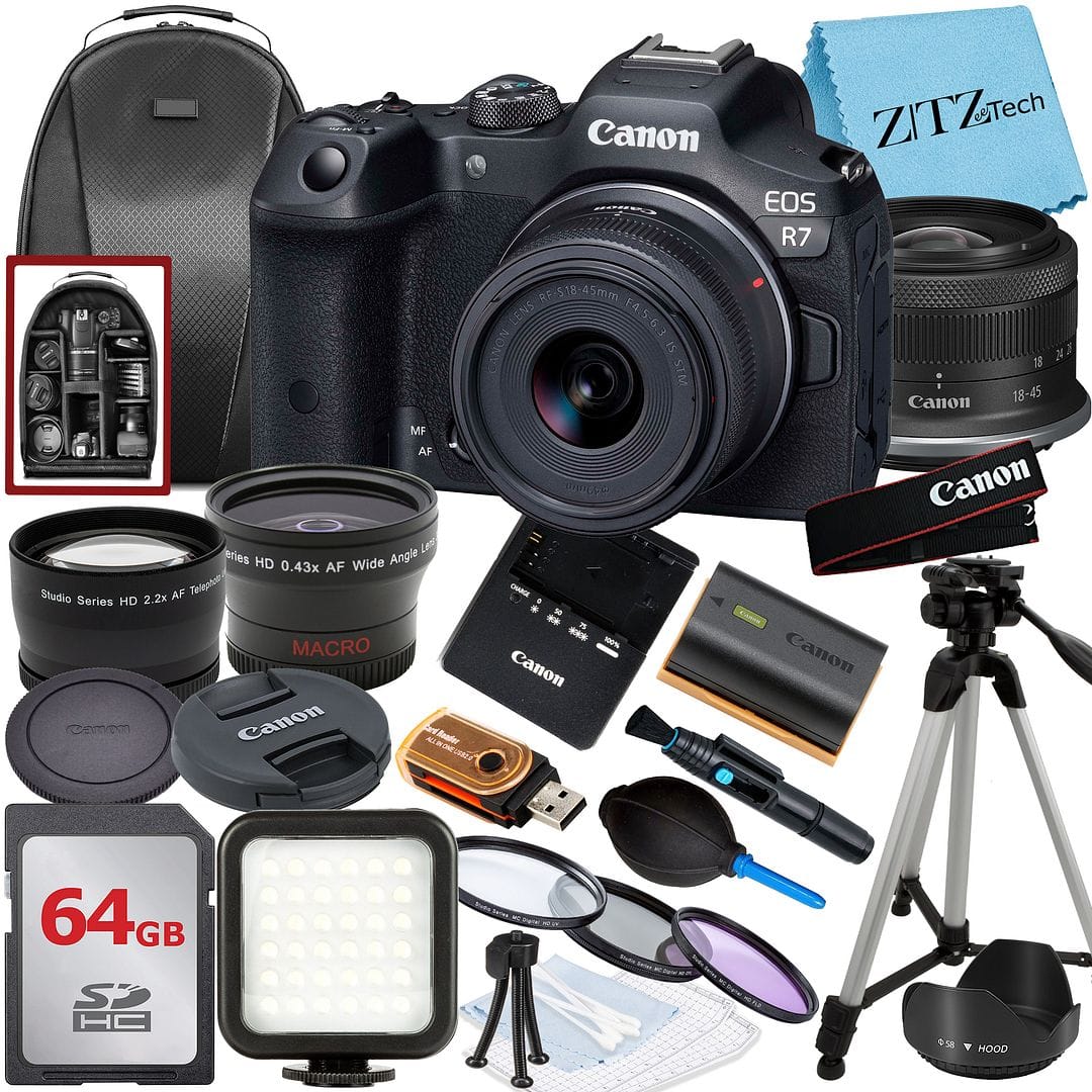 美品！Canon EOS R Amazon.com : Canon EOS R7 Mirrorless Digital Camera with RF-S 18