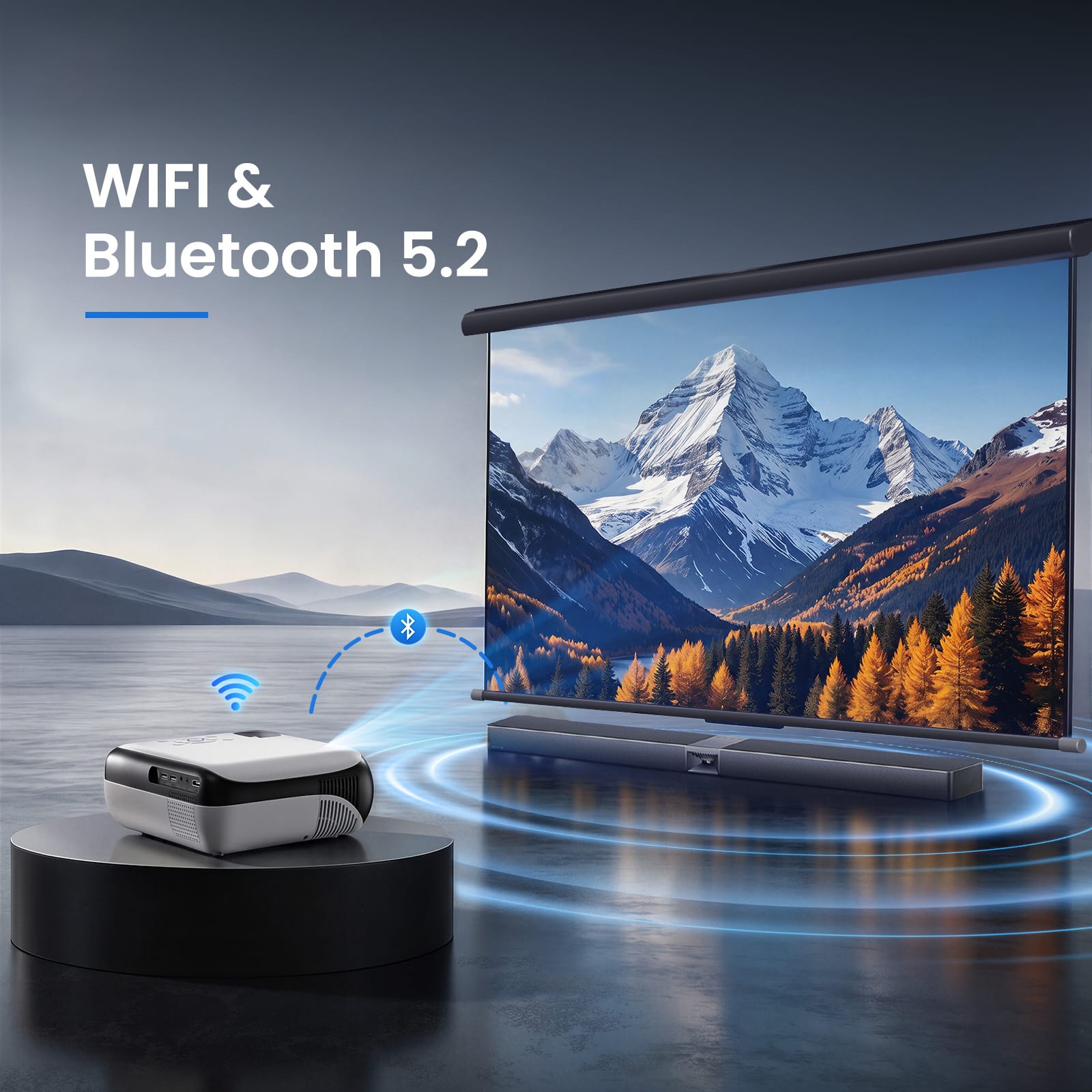 Happrun Official Licensed Google TV Smart Projector 4K Wi Fi