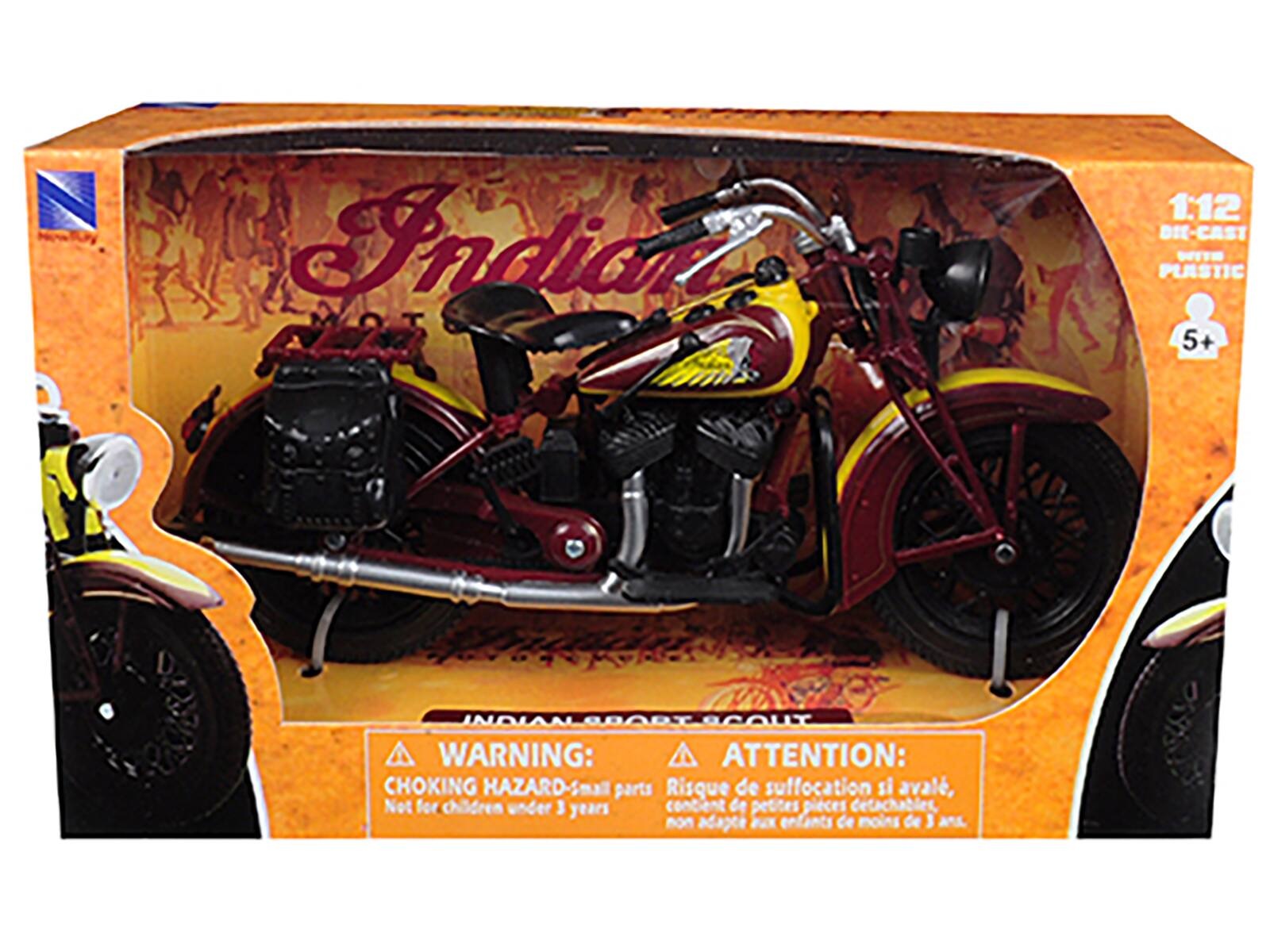 Indian MOT 1:12 BI-CAST WITH PLASTIC 5+ INDIAN SPORT SCOUT

WARNING: ATTENTION: CHOKING HAZARD-Small parts Risque de suffocation si avalé, Not for children under 3 years contient de petites pièces détachables, non adapté aux enfants de moins de 3 ans