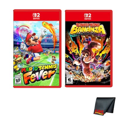 Nintendo Switch.
1. Mario Tennis Fever
2. Donkey Kong Bananza
ESRB: RP
ESRB: E
Save Electronics - E10+ (Everyone 10+)