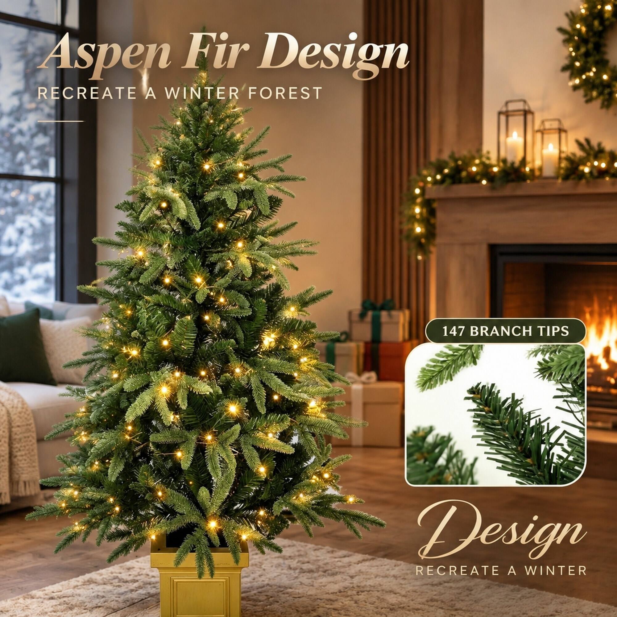 Aspen Fir Design  
RECREATE A WINTER FOREST

147 BRANCH TIPS

Design  
RECREATE A WINTER