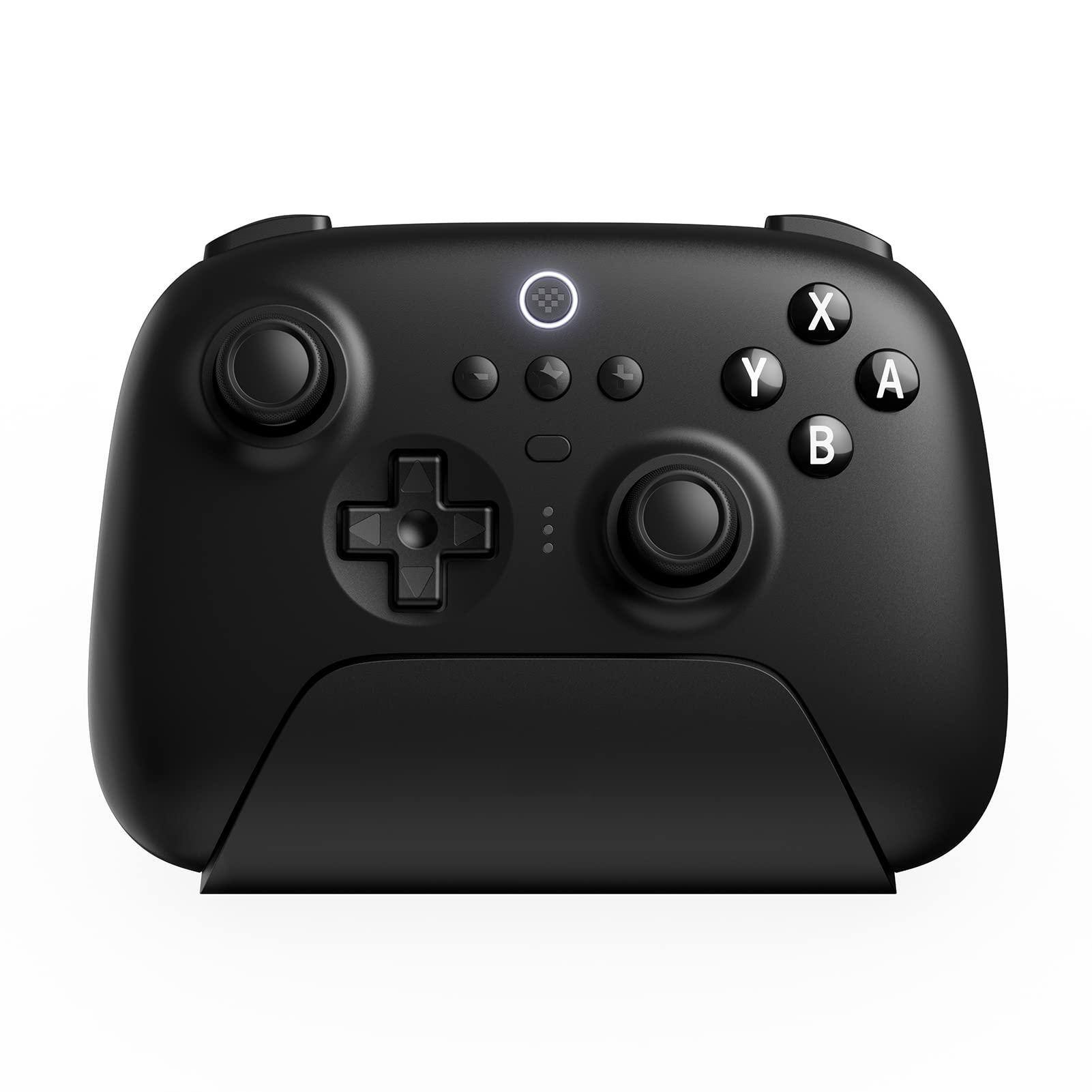 Front. HM 1810 - Ultimate Controller With Charging Dock Wireless Pro Hall Effect Sensing Joystick Compatible Windows And Steam - Black Ultimate Controller.