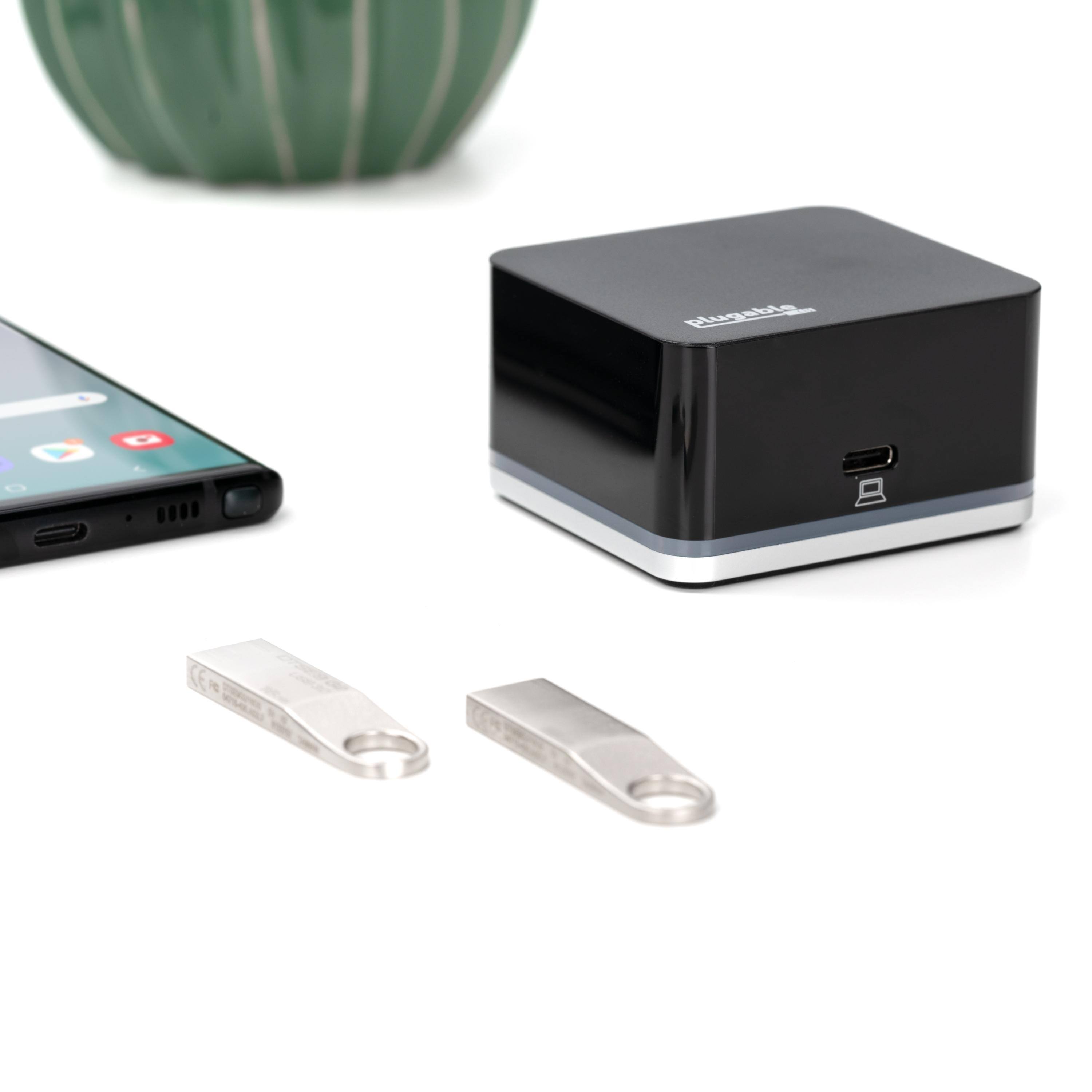 Alt View 5. Plugable - Single Full HD HDMI USB-C Docking Station (W PD),Driverless - Black.