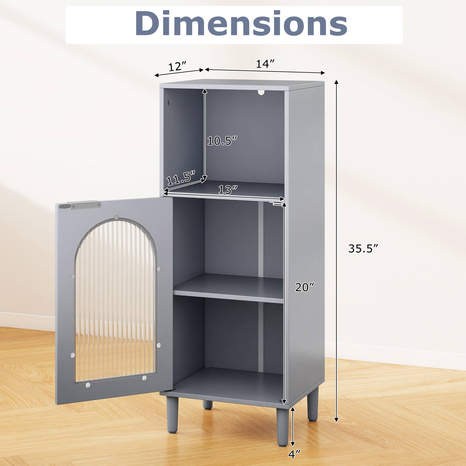Dimensions: 12" x 14" x 10.5" x 11.5" x 13" x 35.5" x 20" x 4"