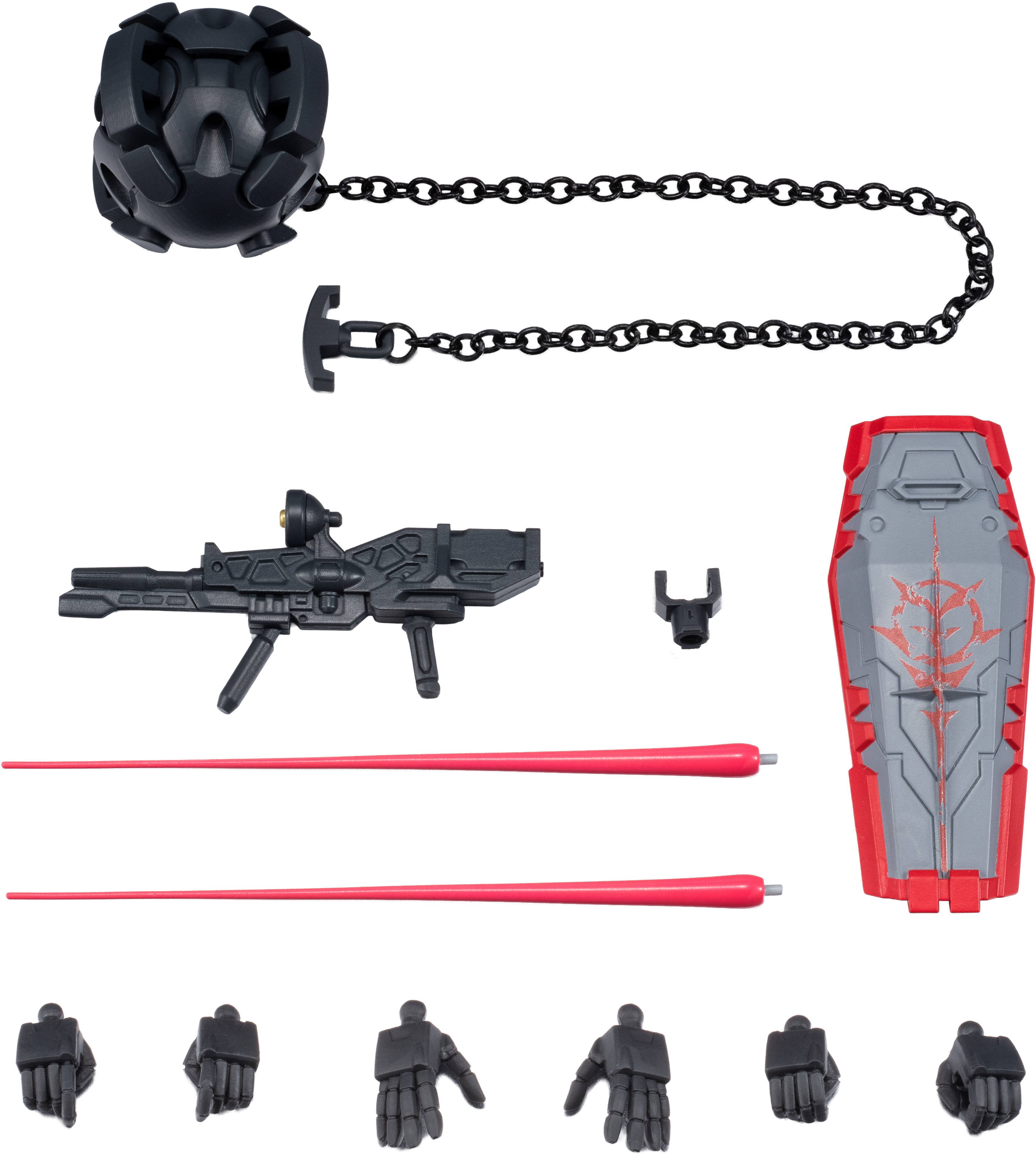 Left. Bandai - 6.1" gMS-α Red Gundam - Mobile Suit Gundam: GQuuuuuuX - Tamashii Nations Gundam Universe.