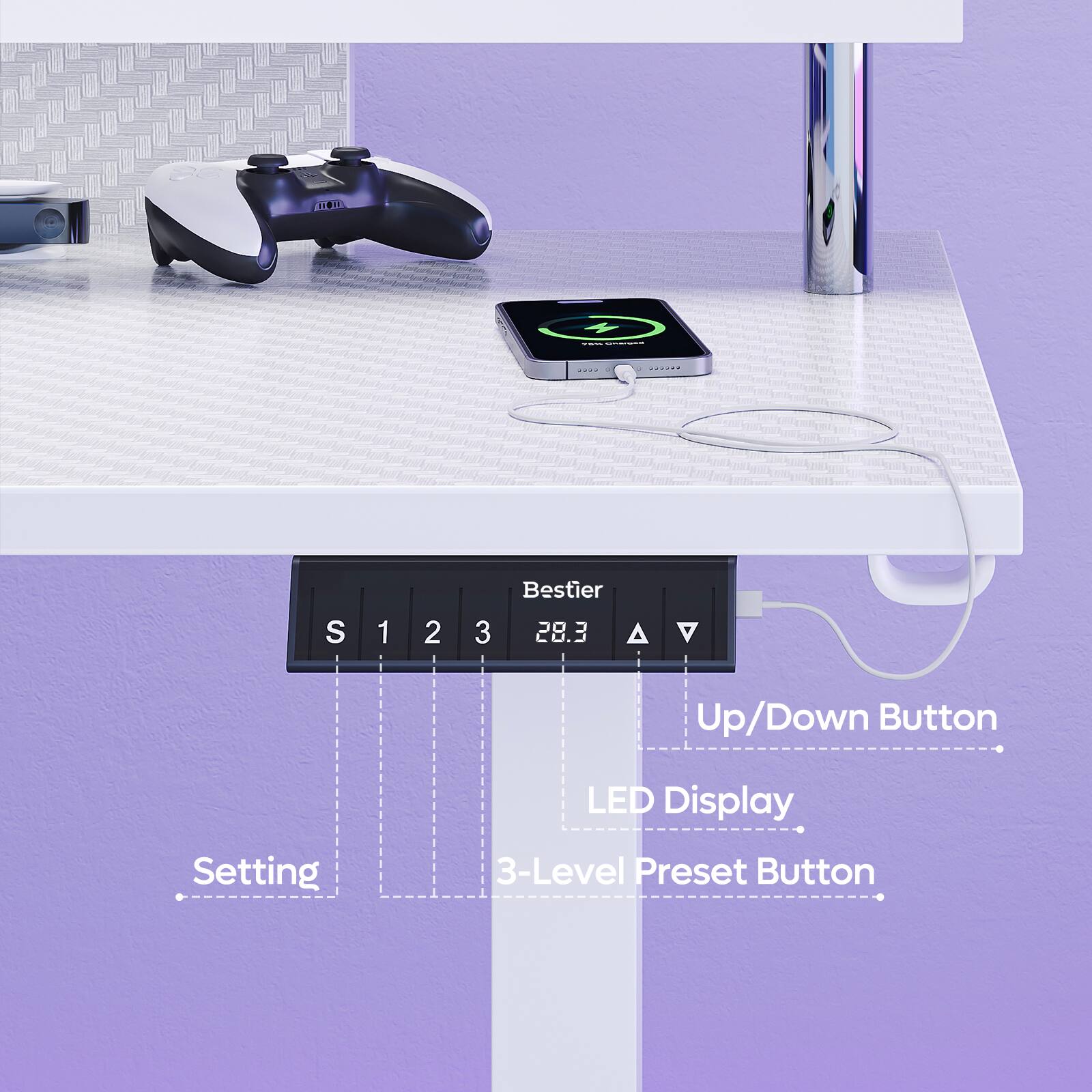 - KOREAMORIES
- Bestier 28.3
- Up/Down Button
- Setting
- LED Display
- 3-Level Preset Button