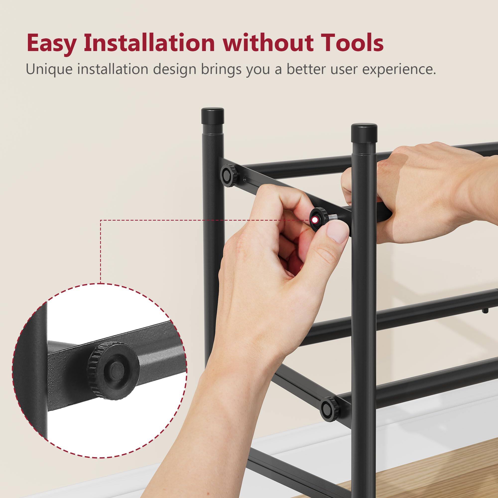 Easy Installation without Tools  
Unique installation design brings you a better user experience.