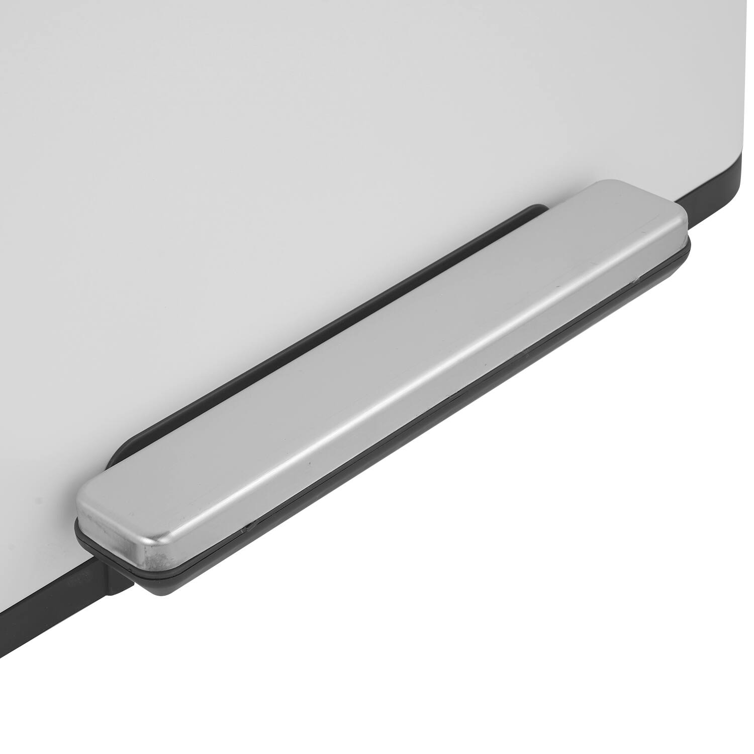 Alt View 1. Innovaze - 15.6 Gallon Rectangular Stainless Steel Recycle Step-on Trash Can with Dual 30 liter + 30 liter Compartments for Kitchen - Matt White.