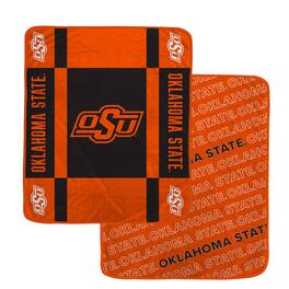 Pegasus - Oklahoma State Cowboys 60" x 70" Reverse Block Wordmark Double-Sided Ultra Cozy Blanket - Multicolor