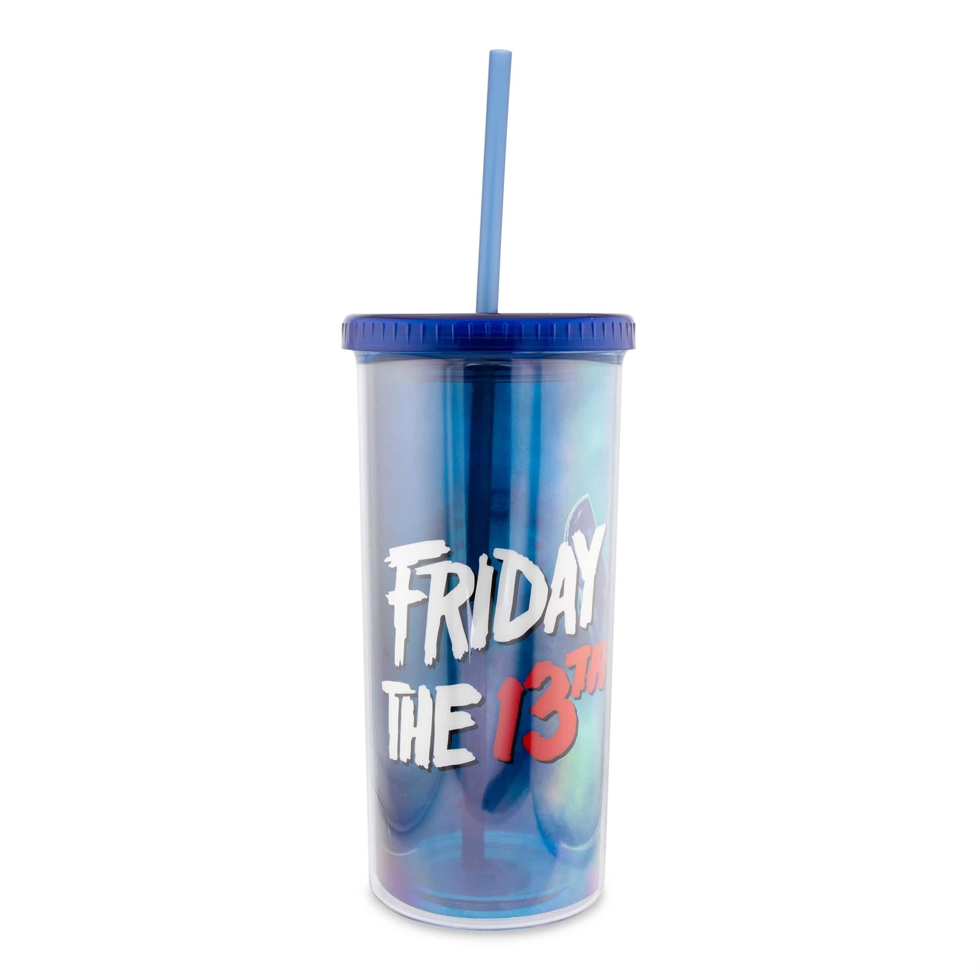 Silver Buffalo - Friday The 13th Jason Carnival Cup With Lid and Straw | Holds 20 Ounces - Blue price history on PriceWatchPro