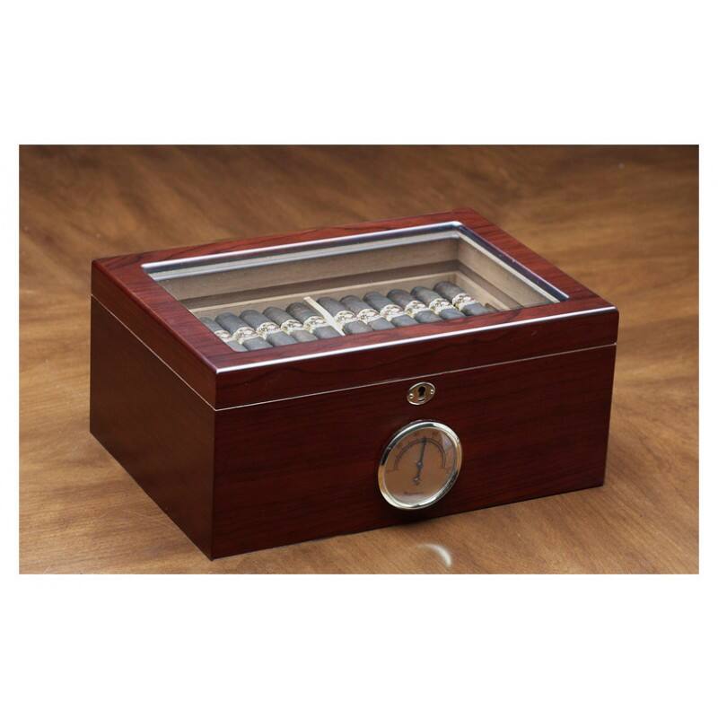 Back. Prestige - Bally Cherry Humidor - Beautiful Cherry Finish.