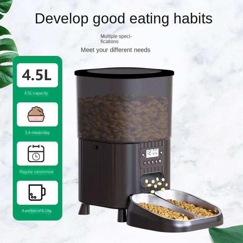Develop good eating habits  
Multiple specifications  
Meet your different needs  

4.5L  
4.5L capacity  

1-4 meals/day  

Regular ration/meal  

A portion of 6-10g