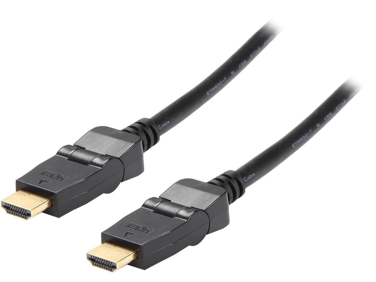 StarTech.com - HDMIROTMM6 6 ft. Black 180° Rotating HDMI Digital Video Cable Male to Male