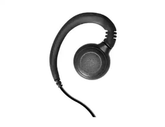Front. Klein - Klein CURL Wired PTT Headset for Sonim XP3 Handset | Color: Black - Black.
