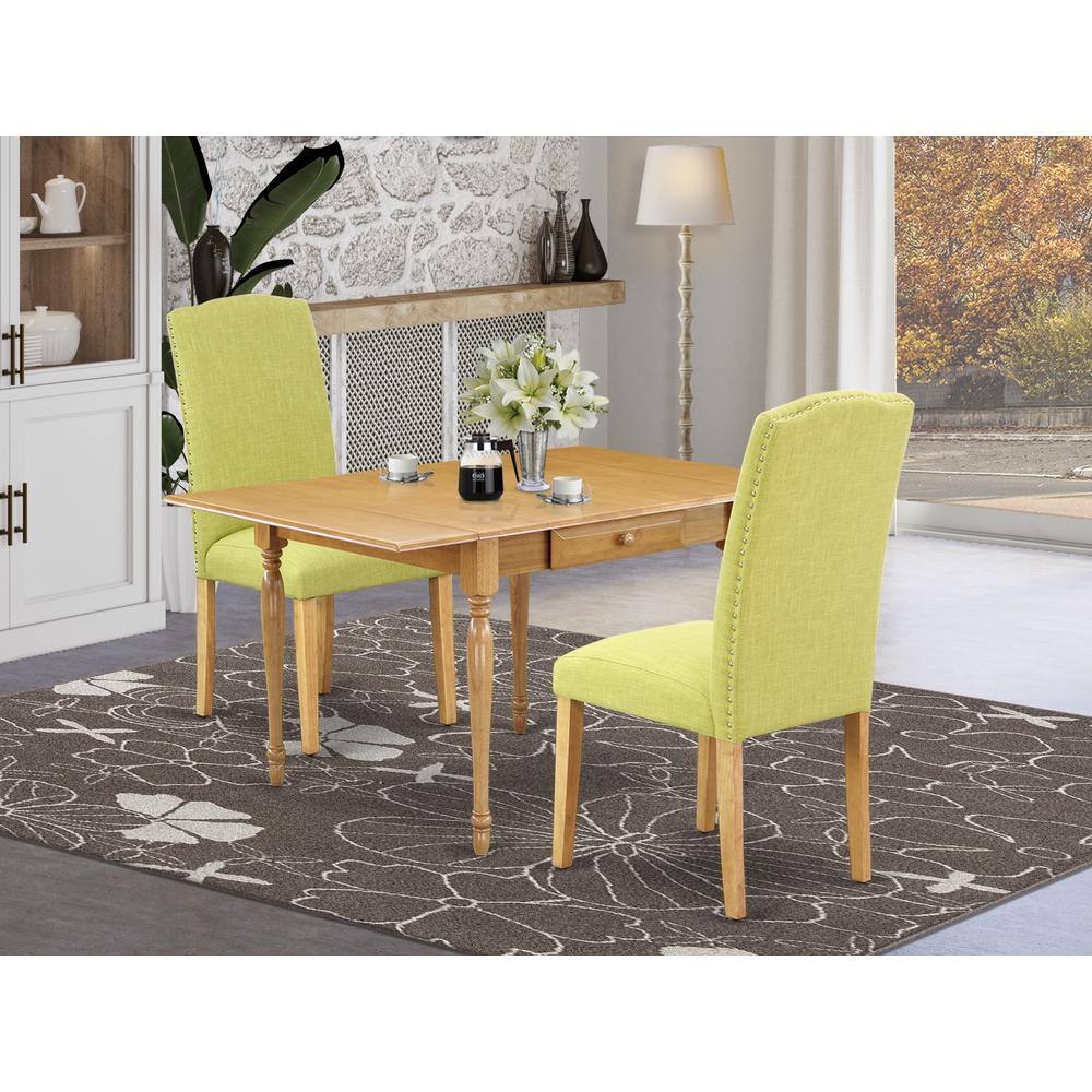 Angle. East West Furniture - Dining Room Set Oak - Brown.