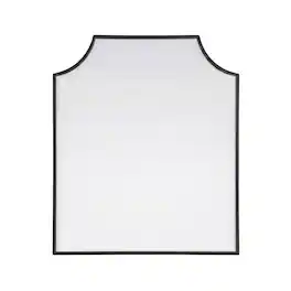 Elegant Kitchen and Bath - Notched Metal Mirror 27x32 inch - Black
