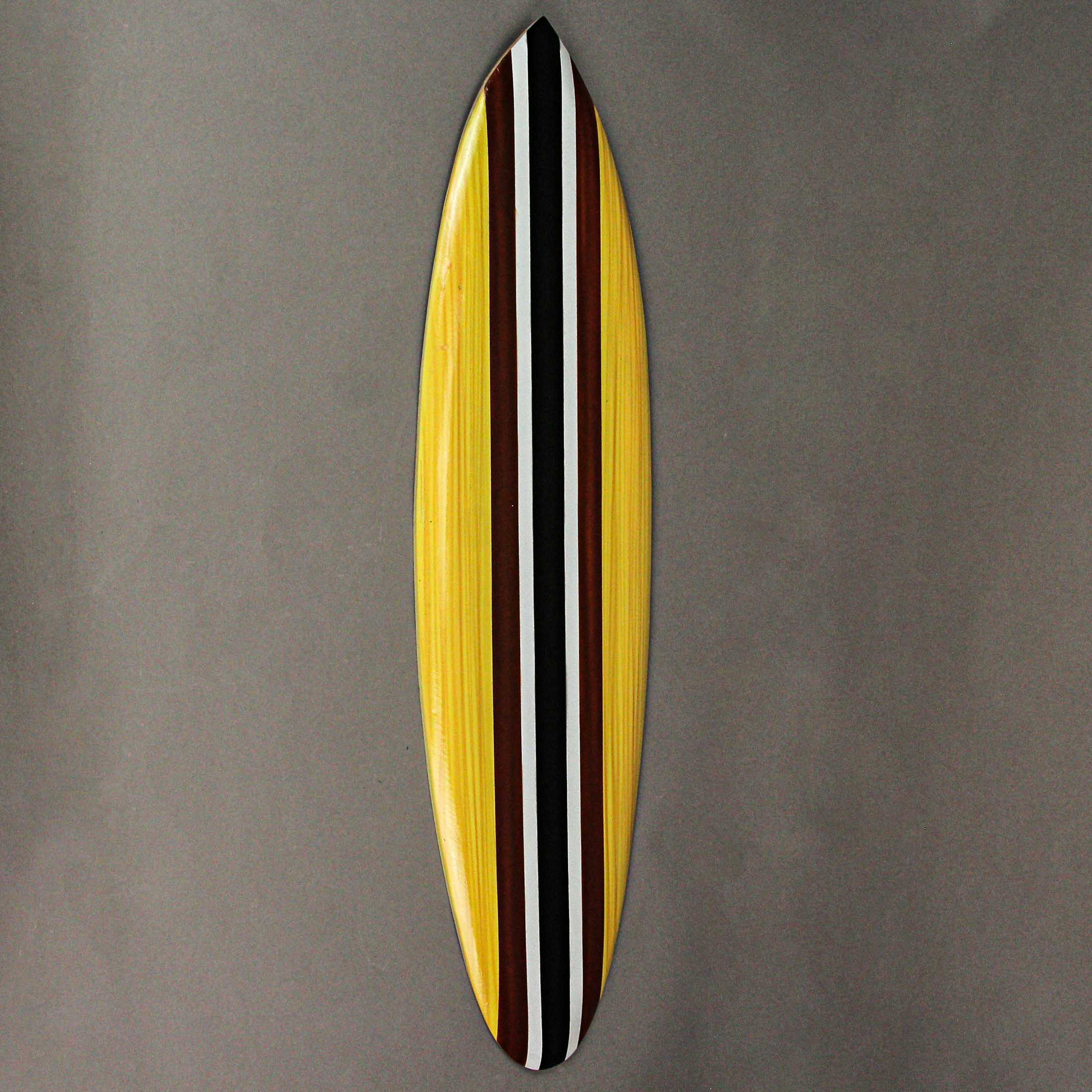 Alt View 1. Zeckos - 32 Inch Wooden Surfboard Decorative Wall Hanging Beach Decor - Natural - Brown.