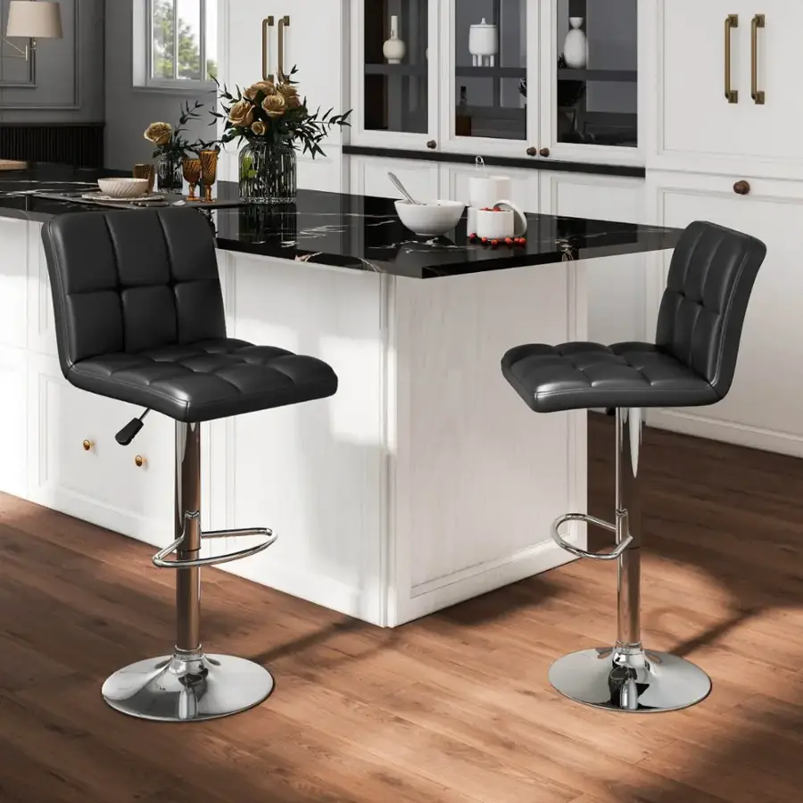 Costway Modern Swivel Bar Stools Set of with Heavy duty Metal