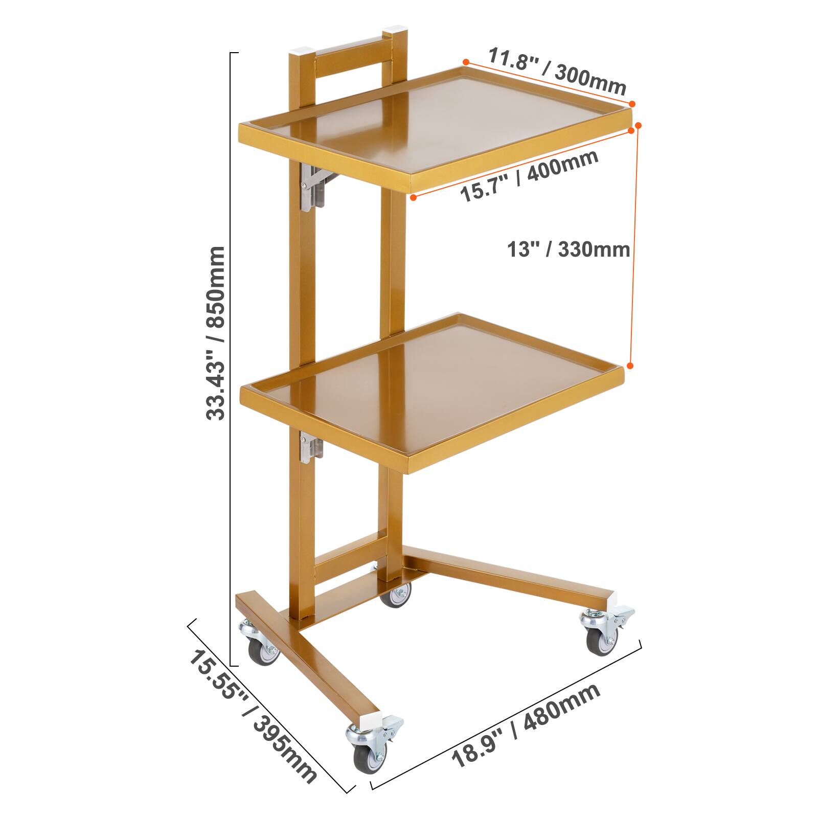 11.8" / 300mm, 15.7" / 400mm, 13" / 330mm, 15.55" / 395mm, 18.9" / 480mm, 33.43" / 850mm