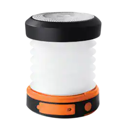 ToughTested - Solar Camping Lantern & Phone Charger, USB-C Rechargeable LED Lantern with Flashlight, 65 Lumens - Black