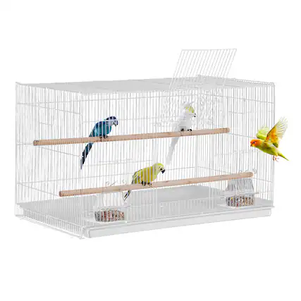 Front. VEVOR - 30-inch Flight Bird Cage, Stackable Bird Cage for Small Parrots Canaries Lovebirds Conures Macaws Pet Travel Birdcage.