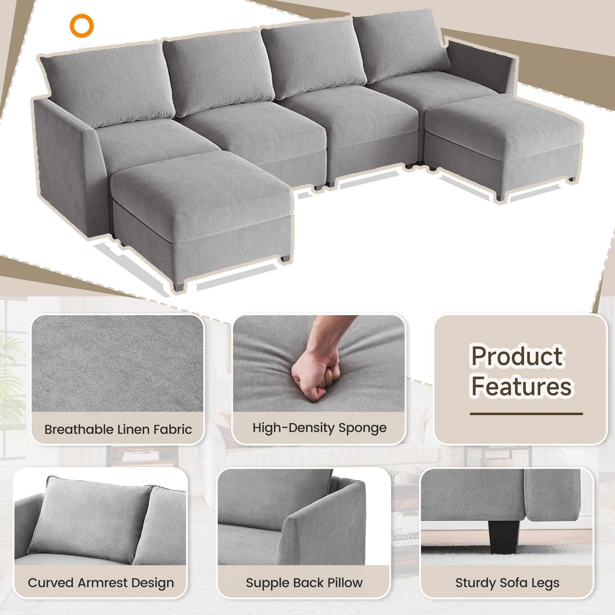 Product Features

- Breathable Linen Fabric
- High-Density Sponge
- Curved Armrest Design
- Supple Back Pillow
- Sturdy Sofa Legs