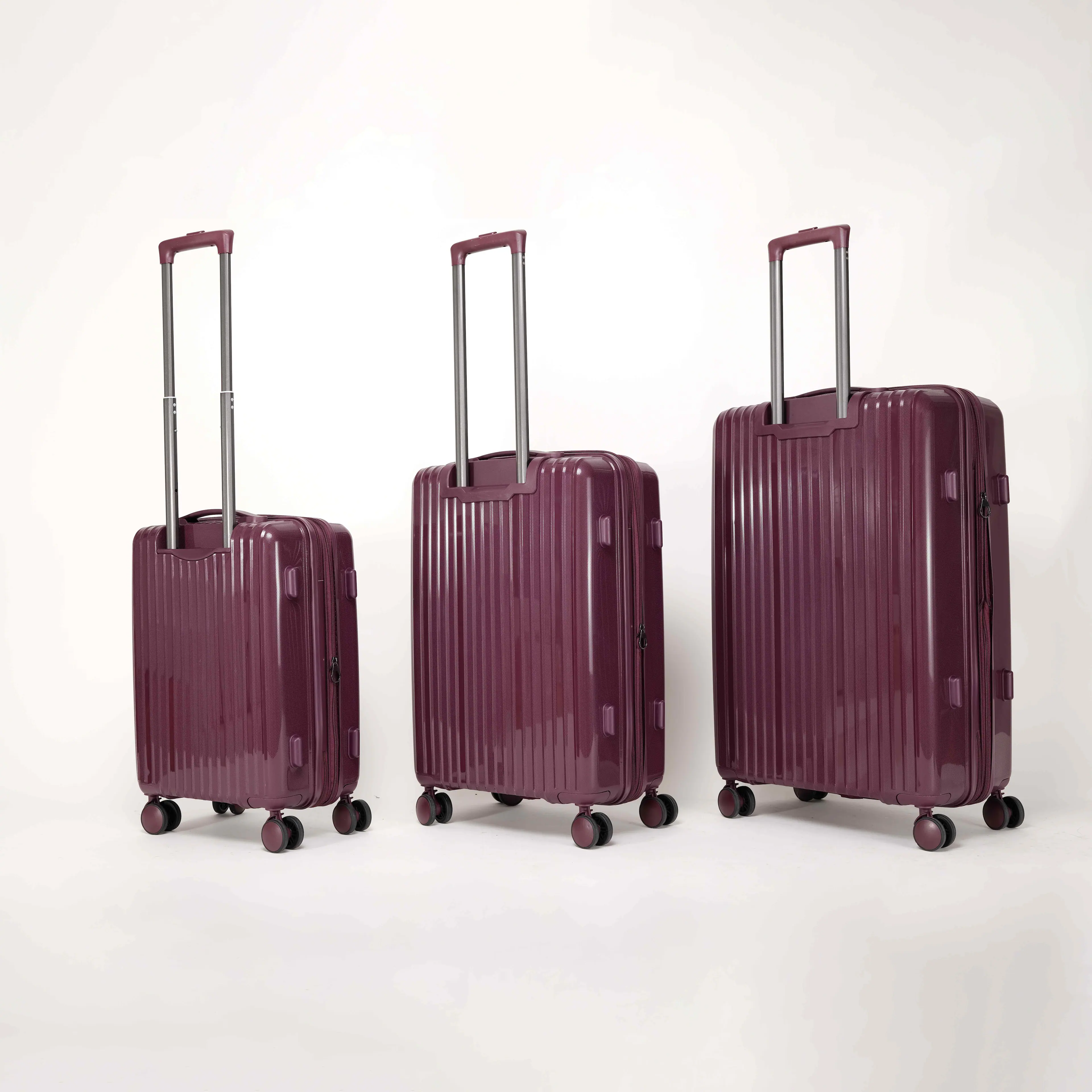 Left. LOVMOR - Lovmor 3-Piece PP Luggage Set 20/24/28"  Spinner - Dark Purple.