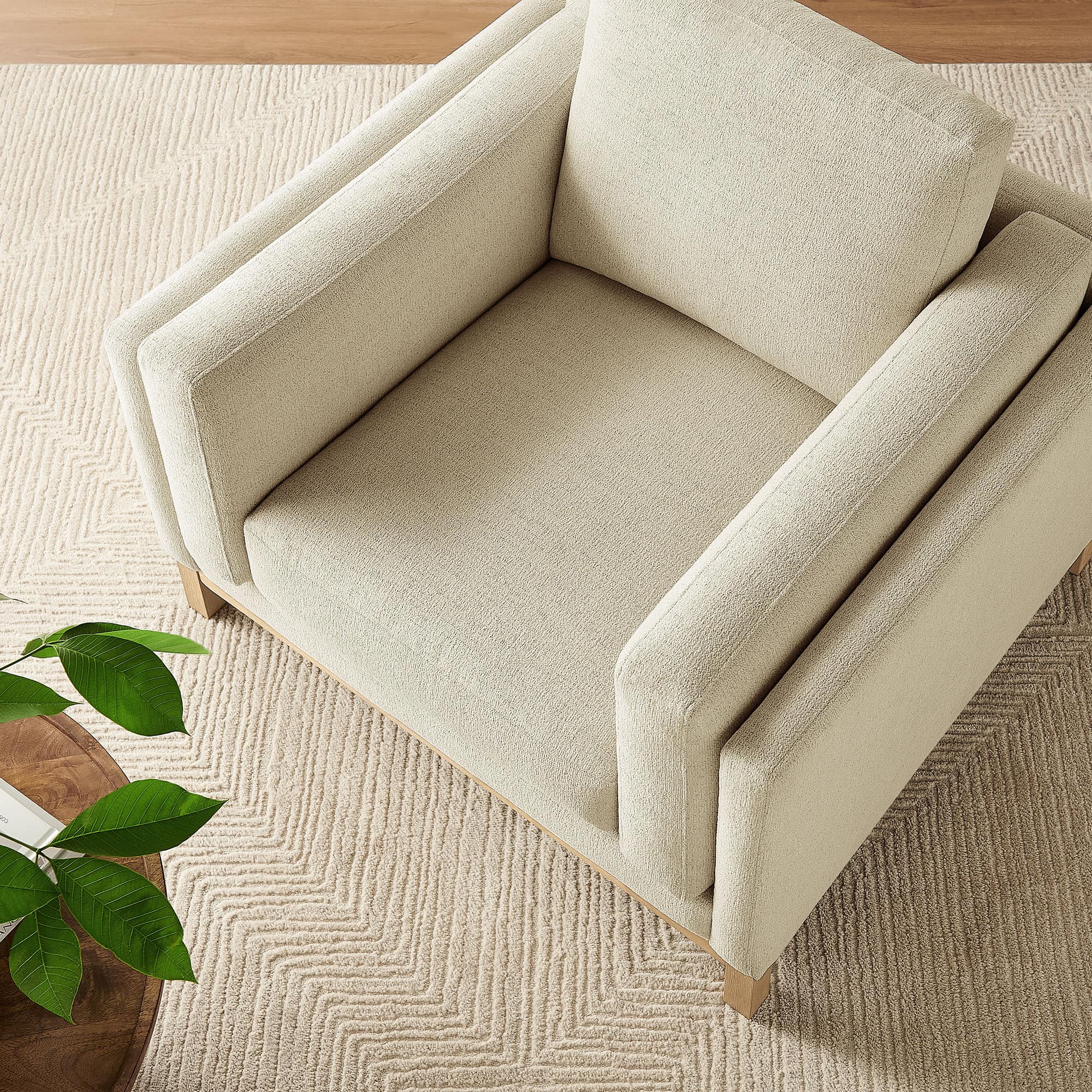 Alt View 1. Modway - Roscoe Upholstered Armchair - Ivory.
