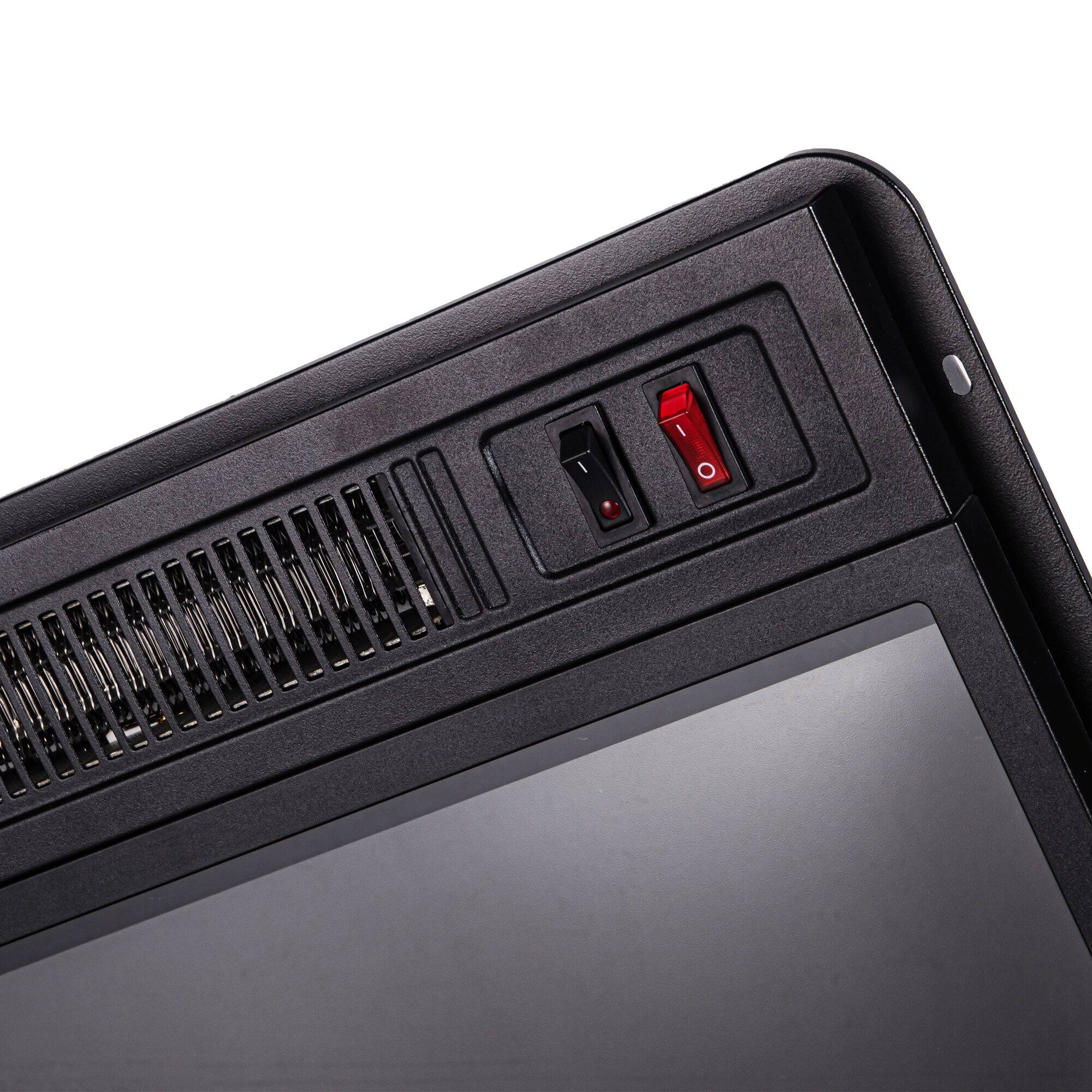 Alt View 2. Ihomeadore - 18" Black Recessed Electric Fireplace Insert with Adjustable Flame Color and Heat Settings - Black.