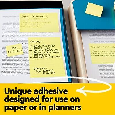 **TRAVEL PROCEDURES:**

- MONDAY:
  - CALL RICHARD
  - ORDER LUNCH
  - RESERVE CONF. ROOMS
  - CREATE MAPS
  - CHANGE TINA'S HOTEL

- PETTY CASH REPORTING:
  - NOT SUBMITTED YET
  - NOTICE TO EMPLOYEES BY 5PM

- TONIGHT:
  - Softball Field #3

**Unique adhesive designed for use on paper or in planners**