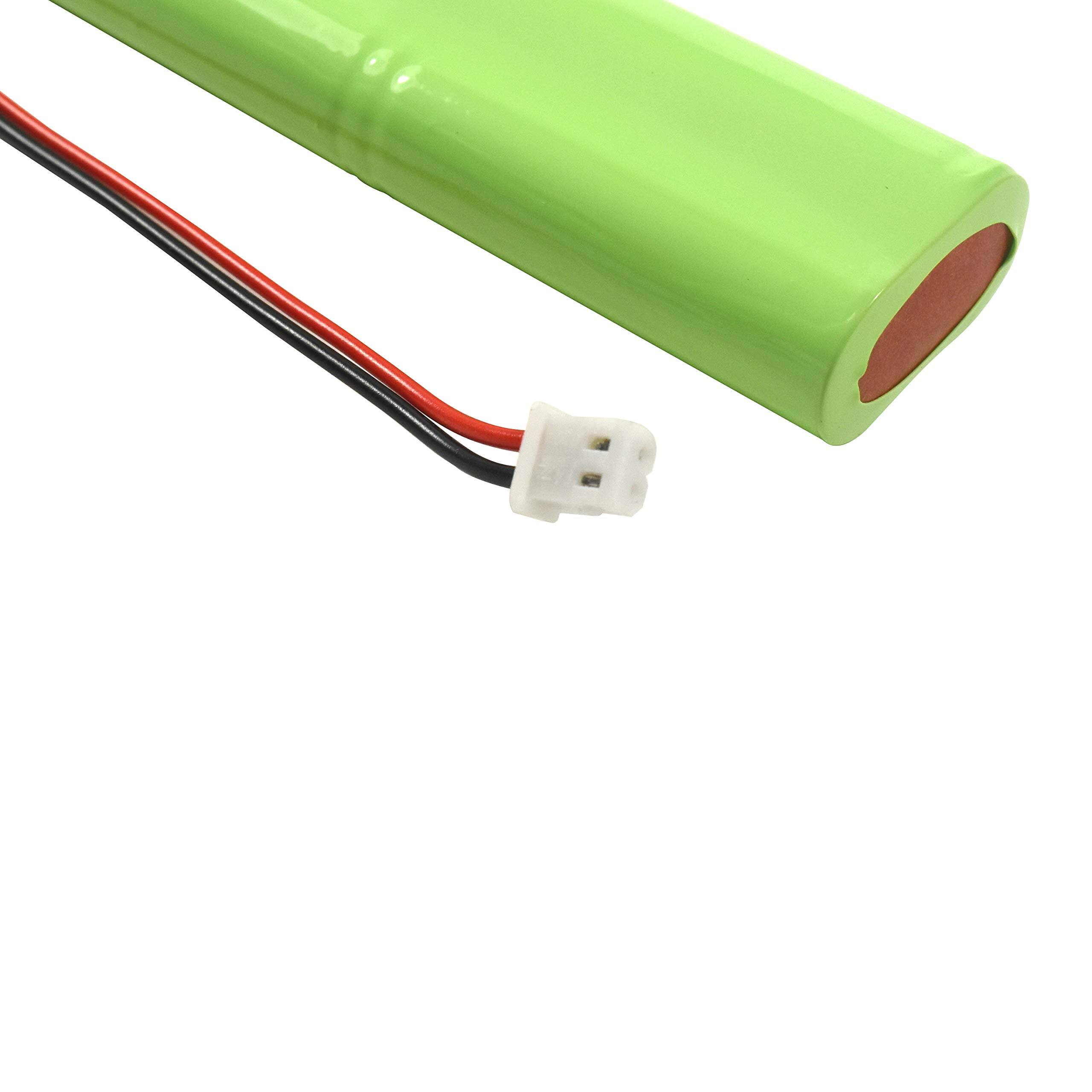 Alt View 2. HQRP - 5-Pack Emergency Exit Light Battery for Unitech BBAT0043A Lithonia ELB-B003 ELB-B004 BAT9.6V700 AA700MAH AA900MAH 9.6v.