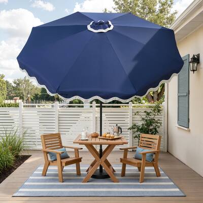 best 10 ft patio umbrella Choice Products 10ft Offset Hanging Market w/Easy Tilt Adjustment, Polyester Shade, 8 Ribs for Backyard, Poolside, Lawn and Garden the umbrella also includes a wind vent at the top Ovios - 10FT Patio Umbrella,