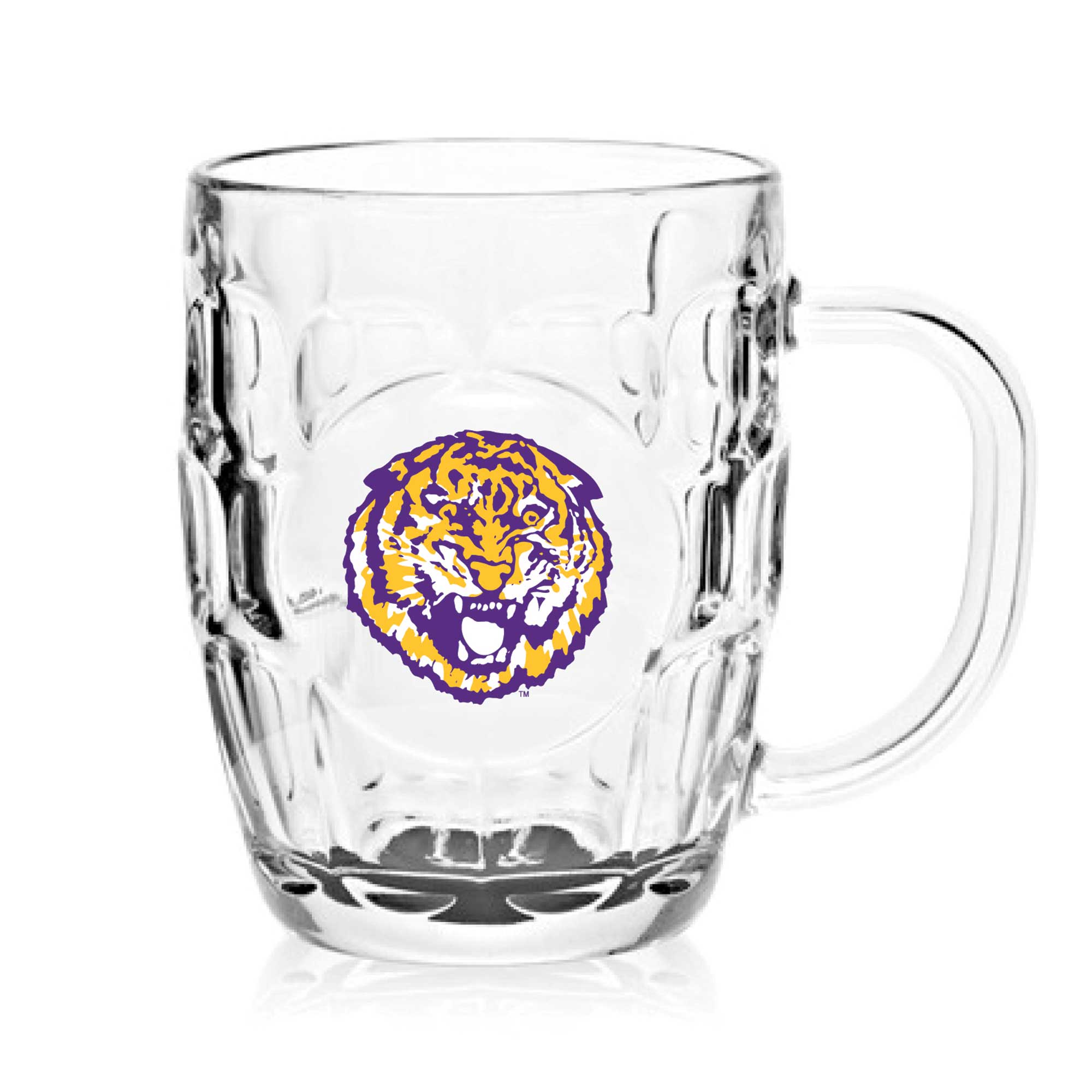 Indigo Falls - LSU Tigers 20oz. Dimpled Glass Mug - Multicolor