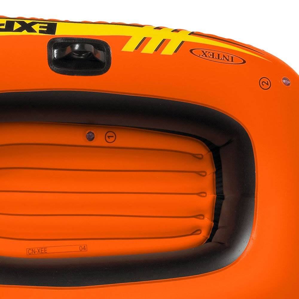 Alt View 11. Intex - Explorer 100 1 Person Youth Pool Lake Inflatable Raft Row Boat - Orange.